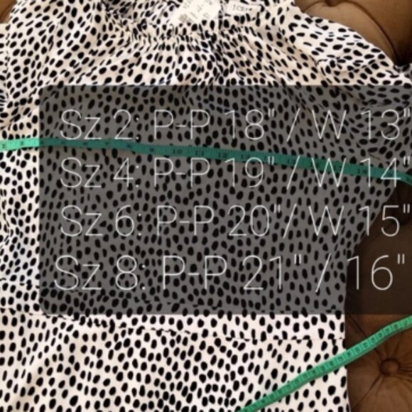 J Crew Ruffle Neck Leopard Peasant Dress NWT size 6 - Picture 6 of 6